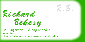 richard bekesy business card