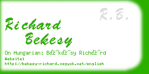 richard bekesy business card